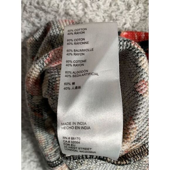 NWOT Anthropologie PILCRO Women's Split-Neck Floral Waffle Knit Thermal Top XS - Picture 10 of 10